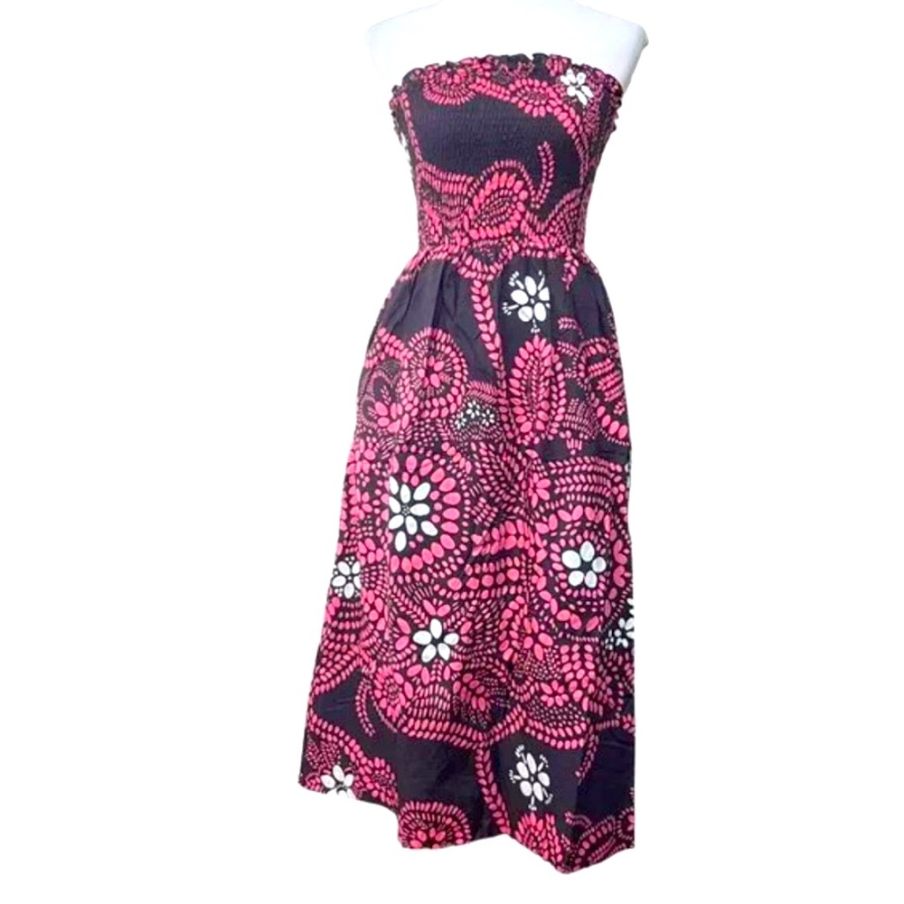 Anthropologie Marimekko Strapless Midi Dress